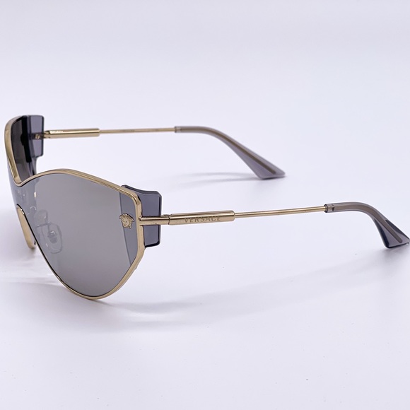 NEW VERSACE VE2239 1252/6G SILVER CAT EYE SUNGLASSES VERSACE VE 2239 - Picture 7 of 13